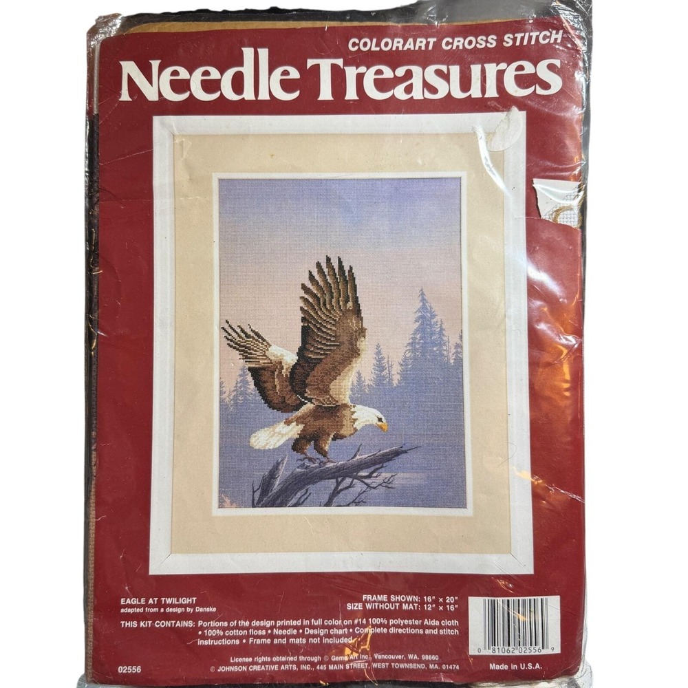 Needle Treasures Cross Stitch Kit‎ 12x16 Brown Eagle at Twilight 02556